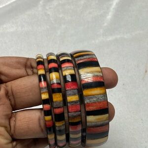Colorful Striped Bangles